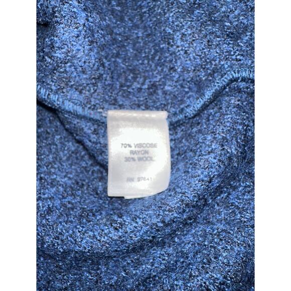 Pure Jill Blue Wool Blend Cardigan Jacket Size XL Coatigan QuietLuxury FallLayer - Picture 7 of 9